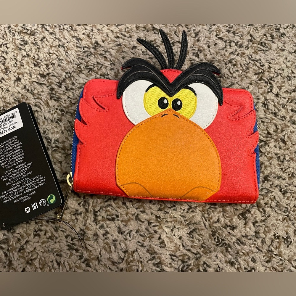 Loungefly Disney Aladdin Iago Wallet Jafar Bird Character Zip Around HTF